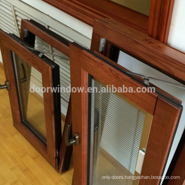American Standard Solid Red Oak Wood clad aluminum inward opening french windows For California Client